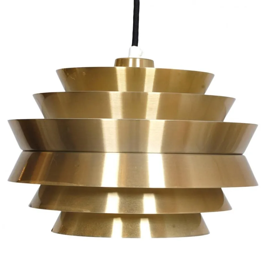 Sale Pamono Pendant Lamp in Brass Shade & White Lacquered Aluminium by Carl Thore