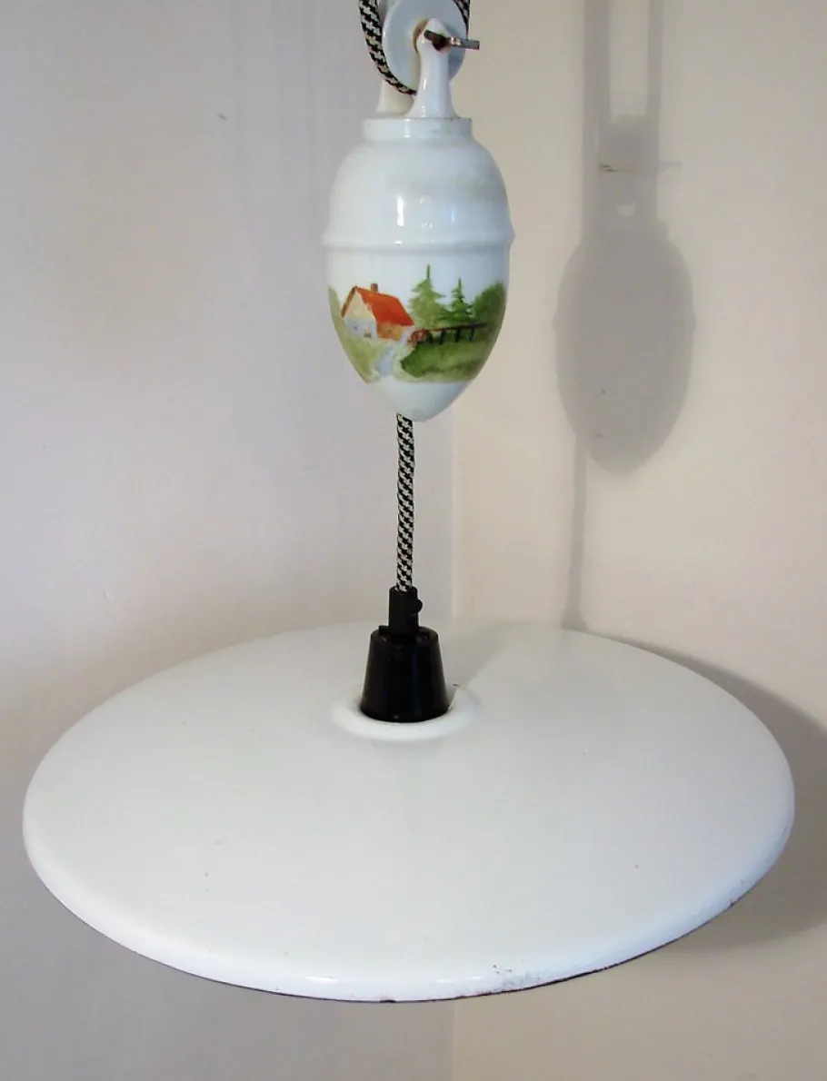 New Pamono Pendant Lamp with Counterweight, 1930s