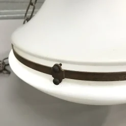 New Pamono Pendant Lamp with White and Matted Glass Shade by Peter Behrens, 1910