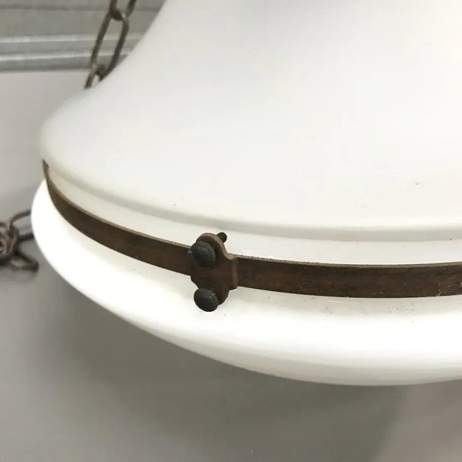 New Pamono Pendant Lamp with White and Matted Glass Shade by Peter Behrens, 1910