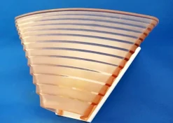 Best Pamono Pergamo Wall Lamp in Pink Satin Glass by Angelo Mangiarotti for Artemide, Italy, 1950s