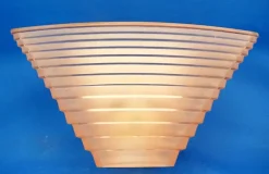 Best Pamono Pergamo Wall Lamp in Pink Satin Glass by Angelo Mangiarotti for Artemide, Italy, 1950s