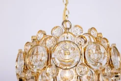Best Pamono Petite Gilt Brass Chandelier from Palwa, Germany, 1970s