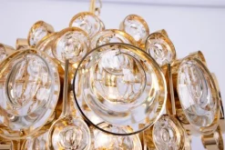 Best Pamono Petite Gilt Brass Chandelier from Palwa, Germany, 1970s