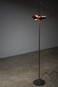 Hot Pamono Petrol Red Floor Lamp attributed to Raul Barbieri & Giorgio Maranelli for Tronconi, 1970s
