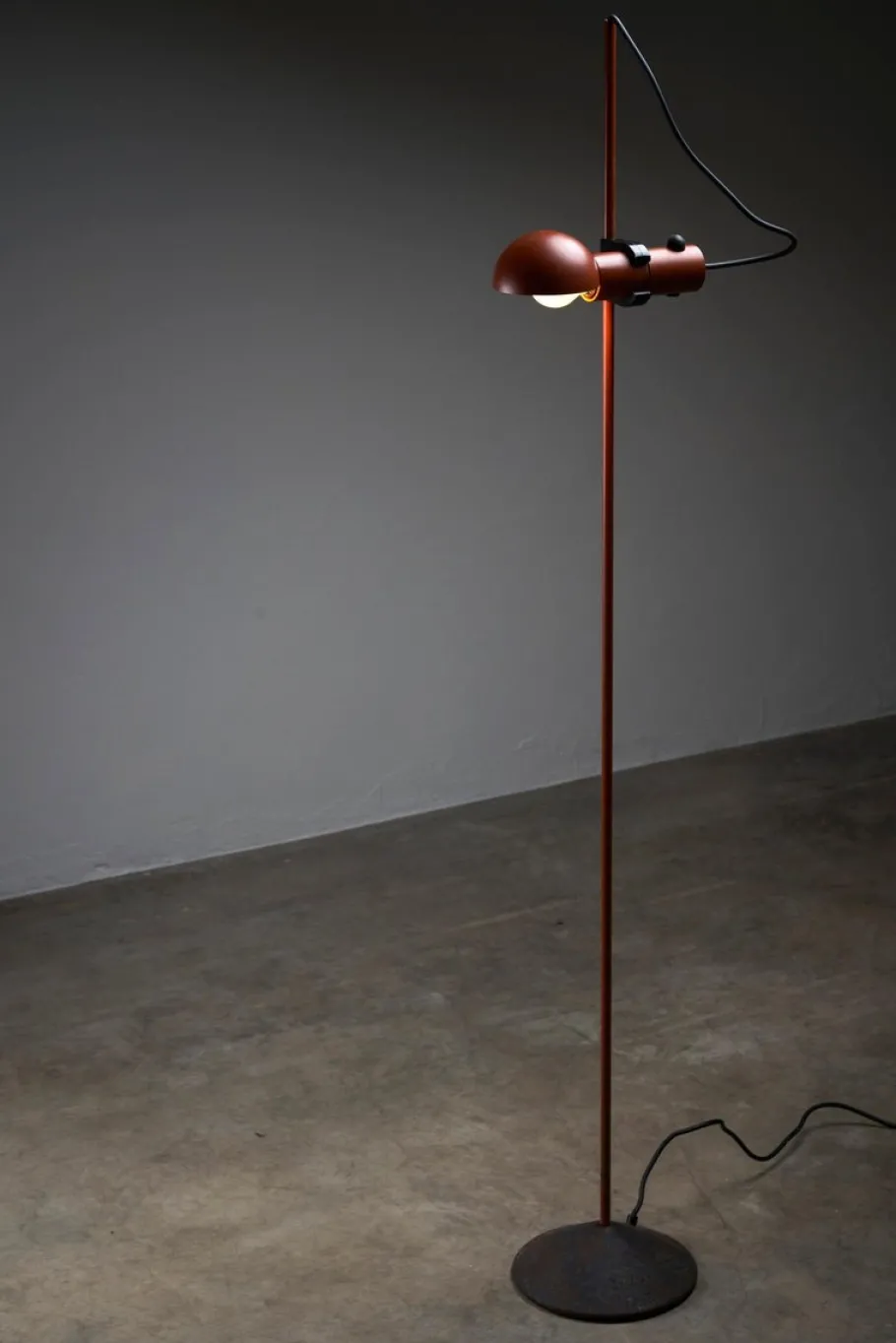 Hot Pamono Petrol Red Floor Lamp attributed to Raul Barbieri & Giorgio Maranelli for Tronconi, 1970s