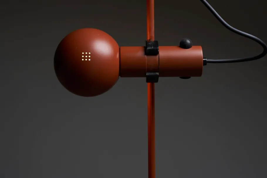 Hot Pamono Petrol Red Floor Lamp attributed to Raul Barbieri & Giorgio Maranelli for Tronconi, 1970s