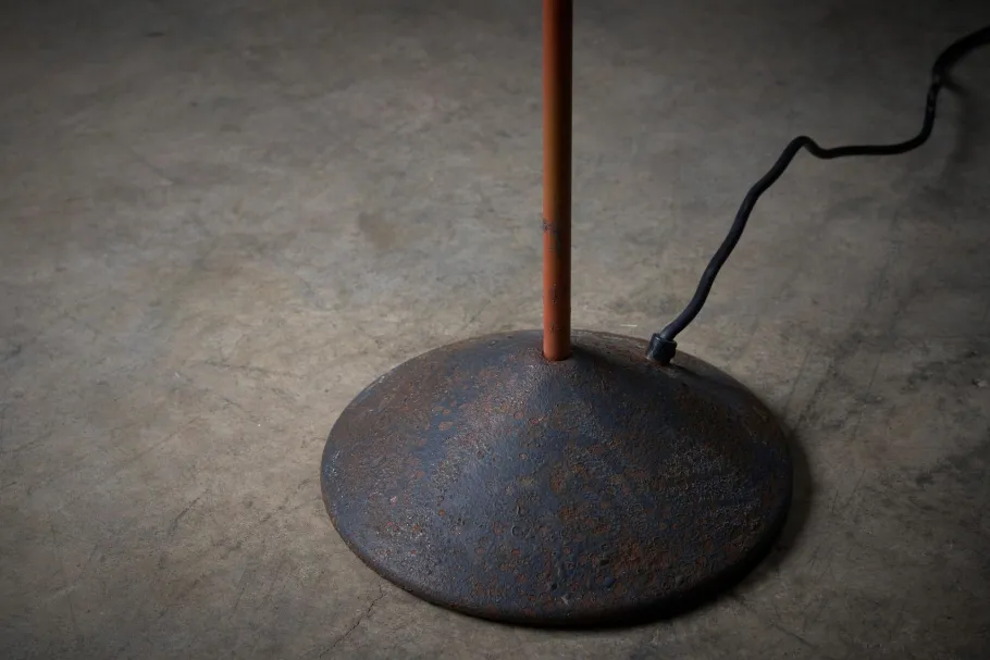 Hot Pamono Petrol Red Floor Lamp attributed to Raul Barbieri & Giorgio Maranelli for Tronconi, 1970s