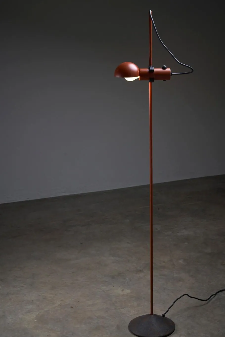 Hot Pamono Petrol Red Floor Lamp attributed to Raul Barbieri & Giorgio Maranelli for Tronconi, 1970s