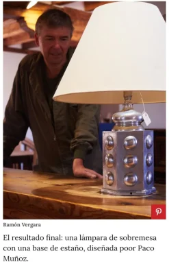 Hot Pamono Pewter Table Lamps by Paco Muñoz for Pedraza Segovia, 1960s, Set of 2