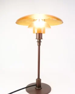 New Pamono PH 3 2 Table Lamp with Amber Shades by Poul Henningsen for Louis Poulsen, 1930s