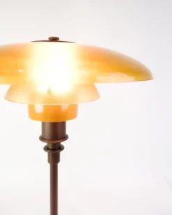 New Pamono PH 3 2 Table Lamp with Amber Shades by Poul Henningsen for Louis Poulsen, 1930s
