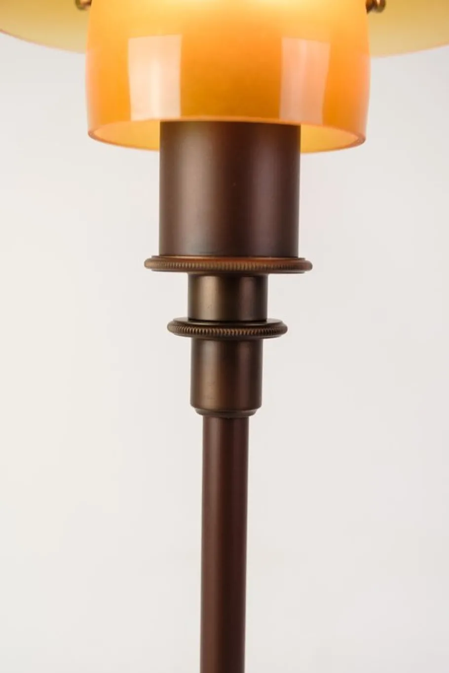 New Pamono PH 3 2 Table Lamp with Amber Shades by Poul Henningsen for Louis Poulsen, 1930s