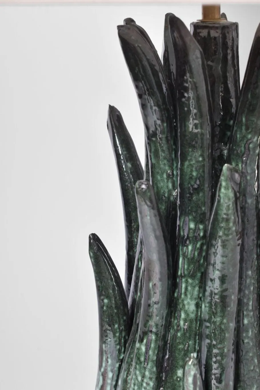 Discount Pamono Pico Green Ceramic Lamp by Barracuda Interiors