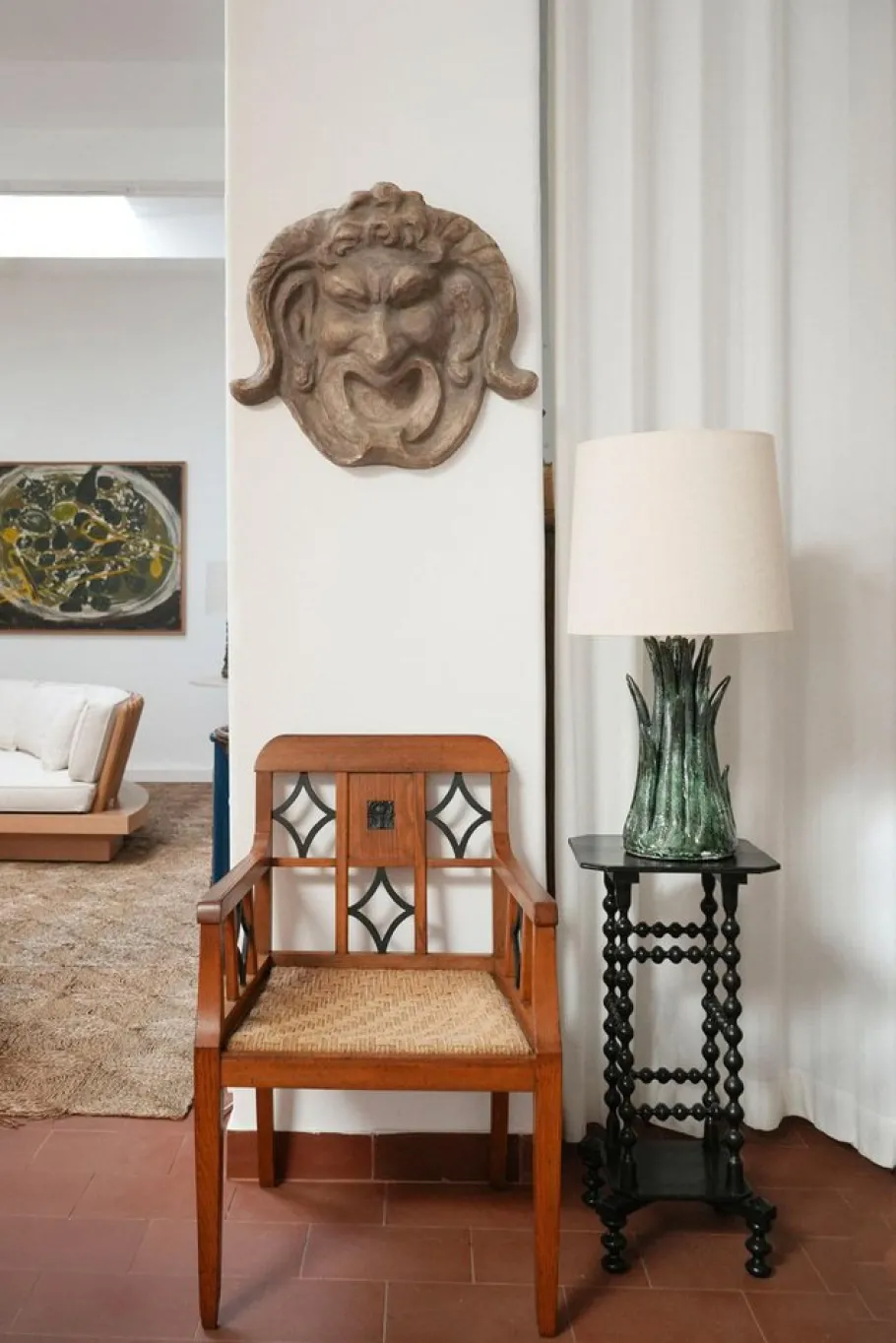 Discount Pamono Pico Green Ceramic Lamp by Barracuda Interiors