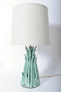 Clearance Pamono Pico Green White Ceramic Lamp by Barracuda Interiors