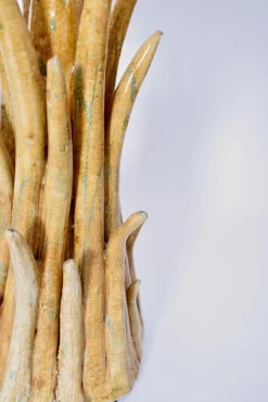 Outlet Pamono Pico Mustard Ceramic Lamp by Barracuda Interiors