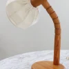Hot Pamono Pinewood Swivel Arm Table Lamp from Solbackens Svarveri, Sweden, 1970s