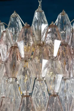 Sale Pamono Pink & Ice Poliedri Chandelier attributed to Carlo Scarpa from Venini, 1955