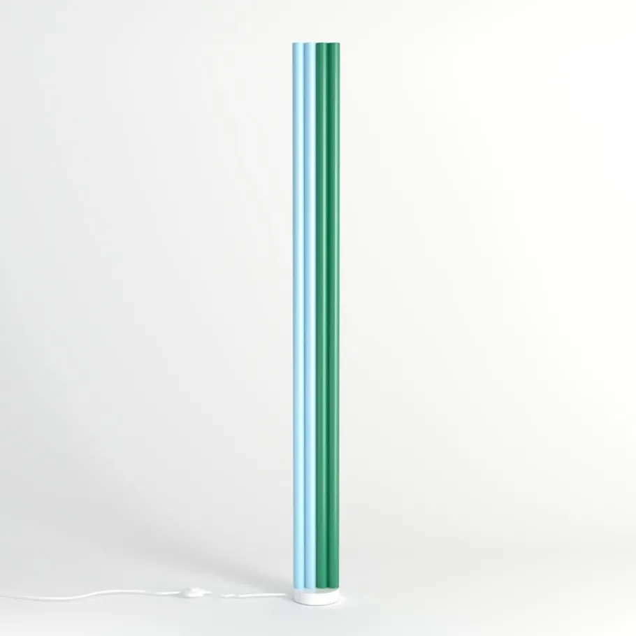 Best Pamono Pink and Yellow Parallel Tubes Floor Light by Atelier Areti