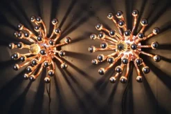 Discount Pamono Pink Gold Pistillo Chandelier Table Lamps or Wall Lamps from Valenti Milano, 2010, Set of 2