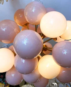 Best Pamono Pink Murano Glass Balloons Chandelier by Murano for Murano