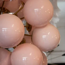 Best Pamono Pink Murano Glass Balloons Chandelier by Murano for Murano