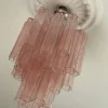 Clearance Pamono Pink Murano Glass Chandelier