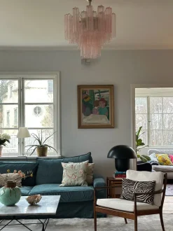 Best Pamono Pink Murano Glass Tronchi Chandeliers, Set of 2