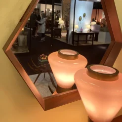 Clearance Pamono Pink Murano Hourglass Table Lamp, 1960s