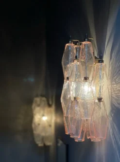 Discount Pamono Pink Murano Stairwell Corridor Wall Sconce