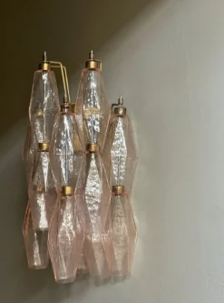 Discount Pamono Pink Murano Stairwell Corridor Wall Sconce