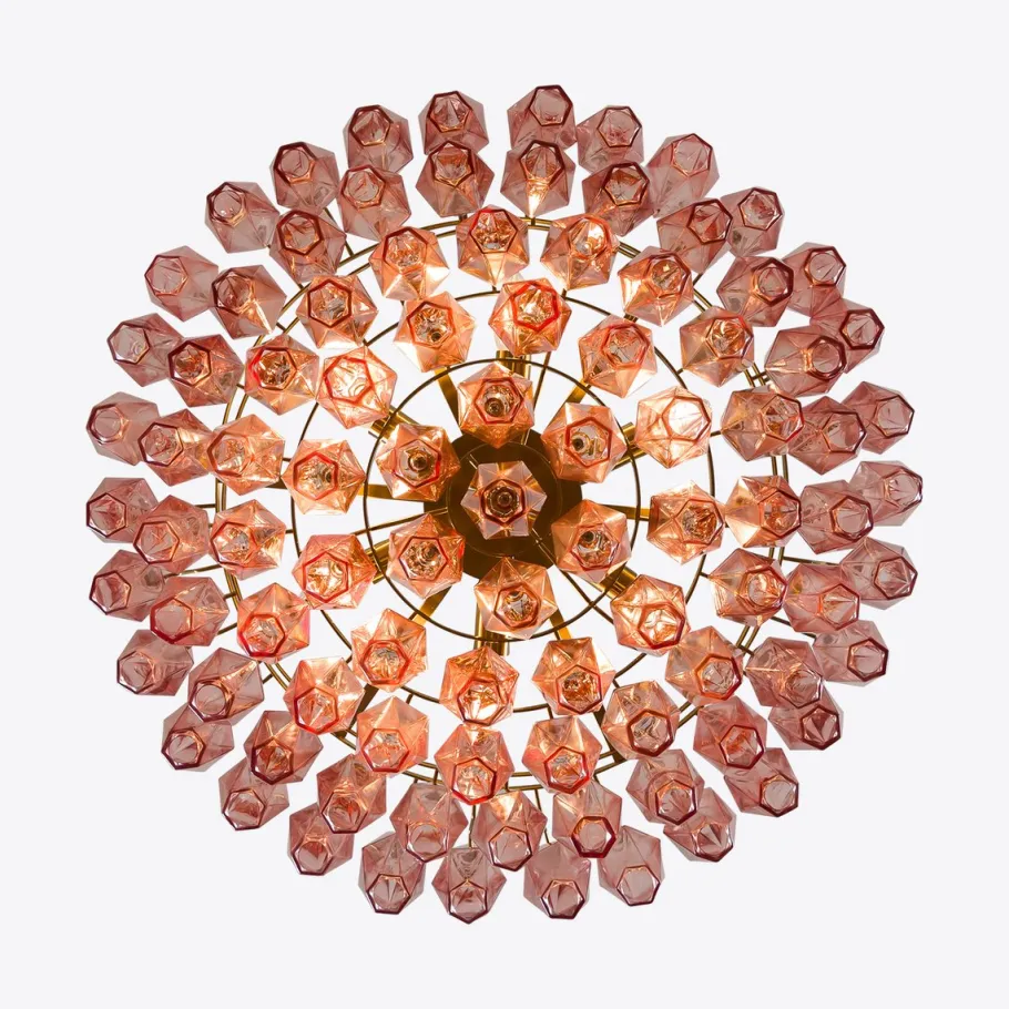 Best Pamono Pink Sorrento Chandelier from Pure White Lines