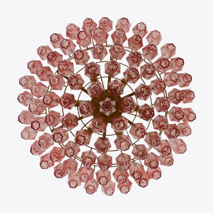 Best Pamono Pink Sorrento Chandelier from Pure White Lines