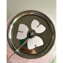 Hot Pamono Pink Swirl and Milky-White Sphere Murano Glass Table Lamp by Simoeng