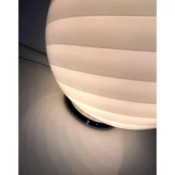 Hot Pamono Pink Swirl and Milky-White Sphere Murano Glass Table Lamp by Simoeng