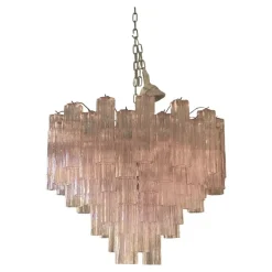 Discount Pamono Pink Tronchi Murano Glass Chandelier by Simoeng