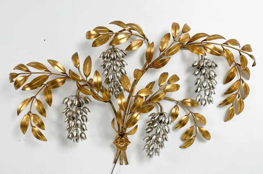 Sale Pamono Pioggia Doro Wall Lamp by Hans Kögl, 1970s