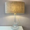 Pamono Plaza Table Lamp with Transparent Glass Base by Michael Bang for Holmegaard