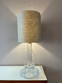 Pamono Plaza Table Lamp with Transparent Glass Base by Michael Bang for Holmegaard