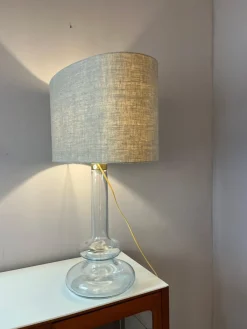 Pamono Plaza Table Lamp with Transparent Glass Base by Michael Bang for Holmegaard