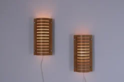Clearance Pamono Plywood Wall Lamps from Ikea, 1990s, Set of 2