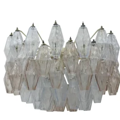 Hot Pamono Poliedri Ceiling Lamps by Carlo Scarpa for Venini, 1950s, Set of 2
