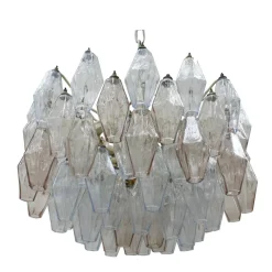 Hot Pamono Poliedri Ceiling Lamps by Carlo Scarpa for Venini, 1950s, Set of 2