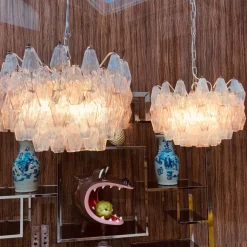 Hot Pamono Poliedri Ceiling Lamps by Carlo Scarpa for Venini, 1950s, Set of 2