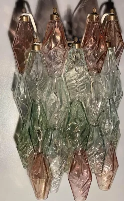 Hot Pamono Poliedri Wall Lights by Carlo Scarpa for Venini, 1980, Set of 2