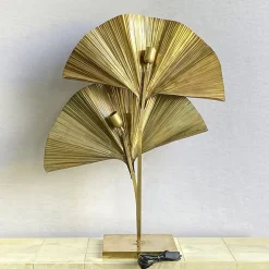 Clearance Pamono Polished Brass Table Lamp, 1980s