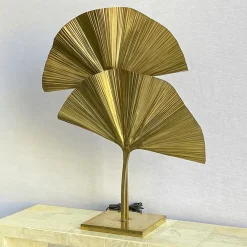 Clearance Pamono Polished Brass Table Lamp, 1980s