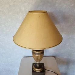 Pamono Polychrome Wood Table Lamp from Camagna, 1940s