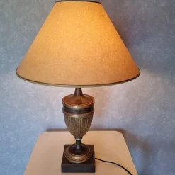 Pamono Polychrome Wood Table Lamp from Camagna, 1940s